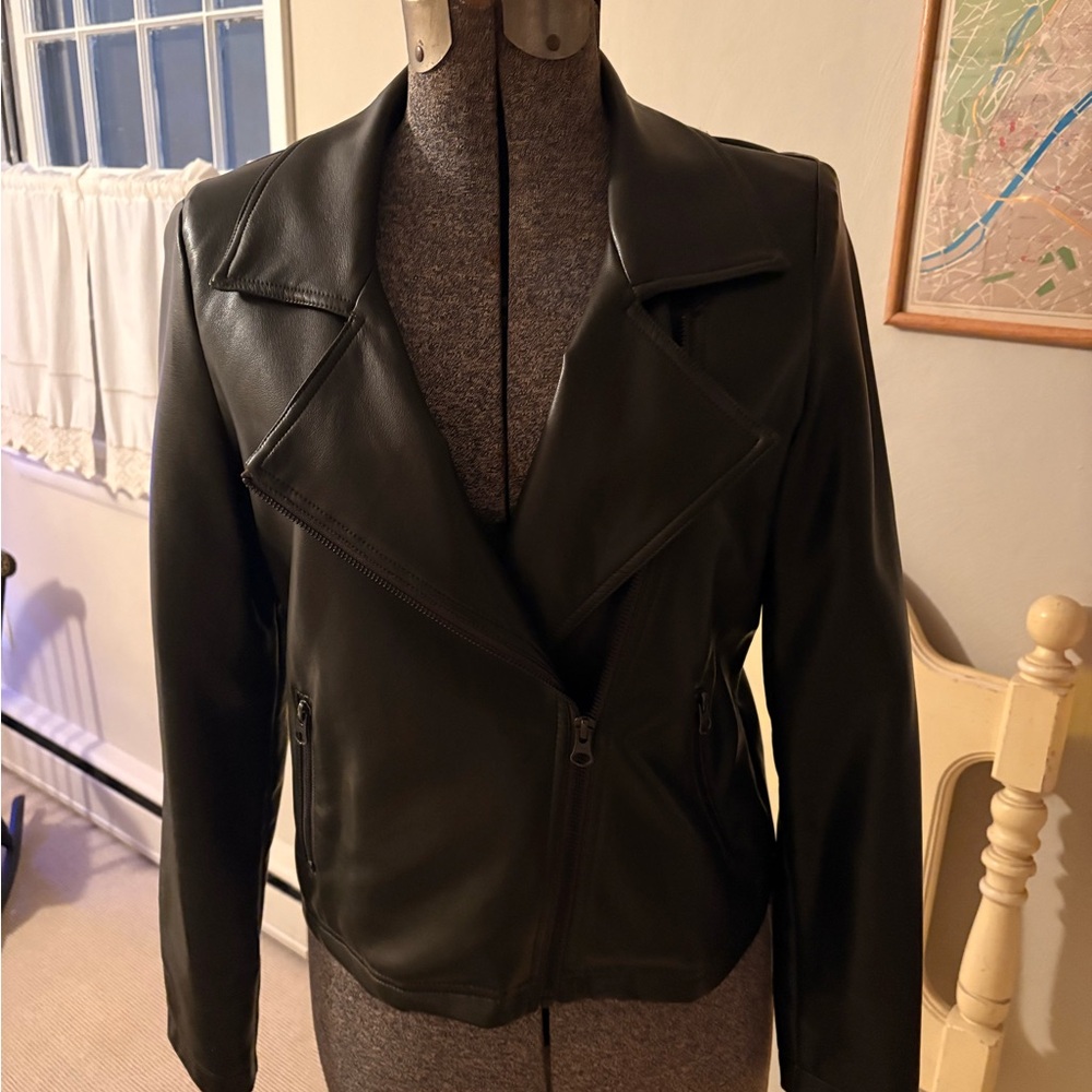 J Society dark green VEGAN  ‘leather’ jacket